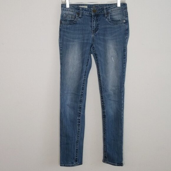 Kut from the Kloth Stevie Straight Leg Distressed Jeans - Picture 1 of 5